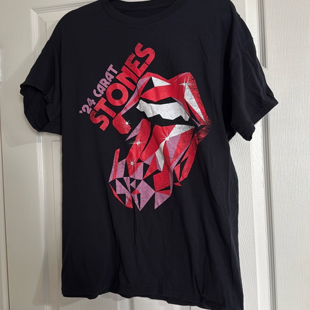 Rolling Stones official merch shirt. Black. Size L. Brand new, never worn.